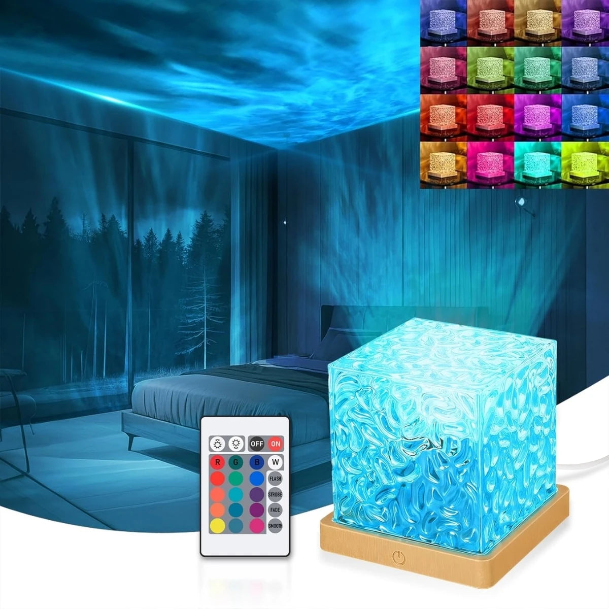 Crystal Lamp Water Ripple RGB