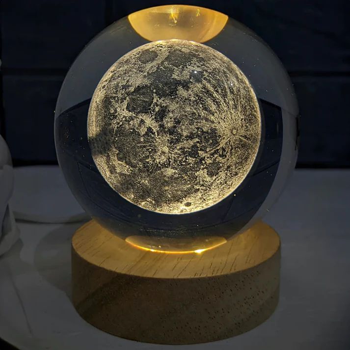 3D Galaxy Crystal Ball Night Light Lamp
