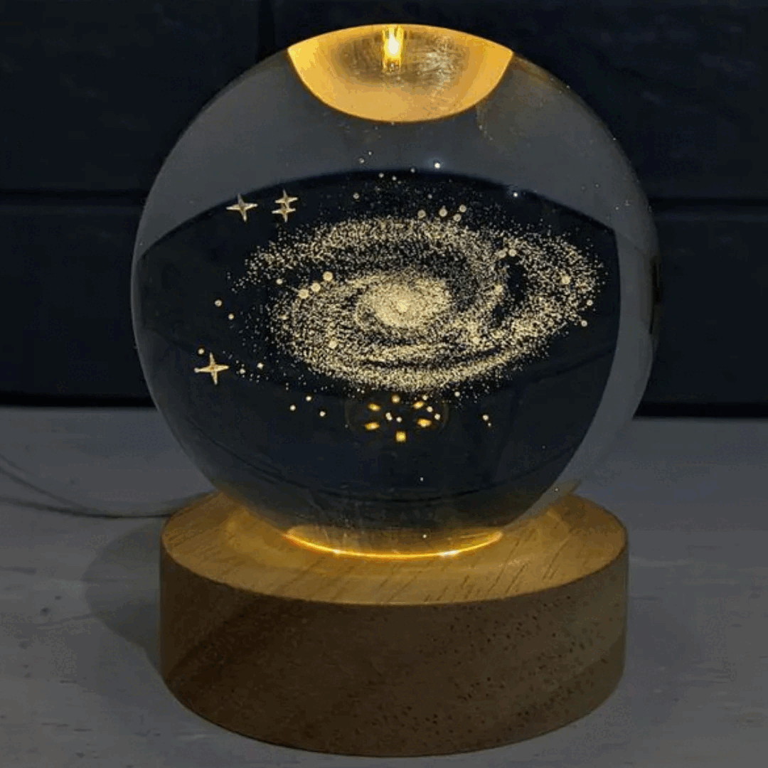 3D Galaxy Crystal Ball Night Light Lamp